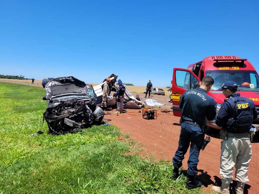 Agora: Grave acidente na BR-060 deixa dois mortos ap&oacute;s colis&atilde;o e capotagem 