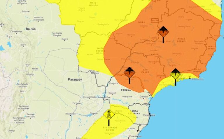 Chuvas intensas e ventos de 100 km/h colocam Mato Grosso do Sul em alerta