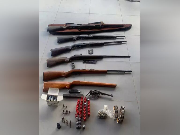 Polícia Militar apreende seis armas de fogo sem documentação legal em MS