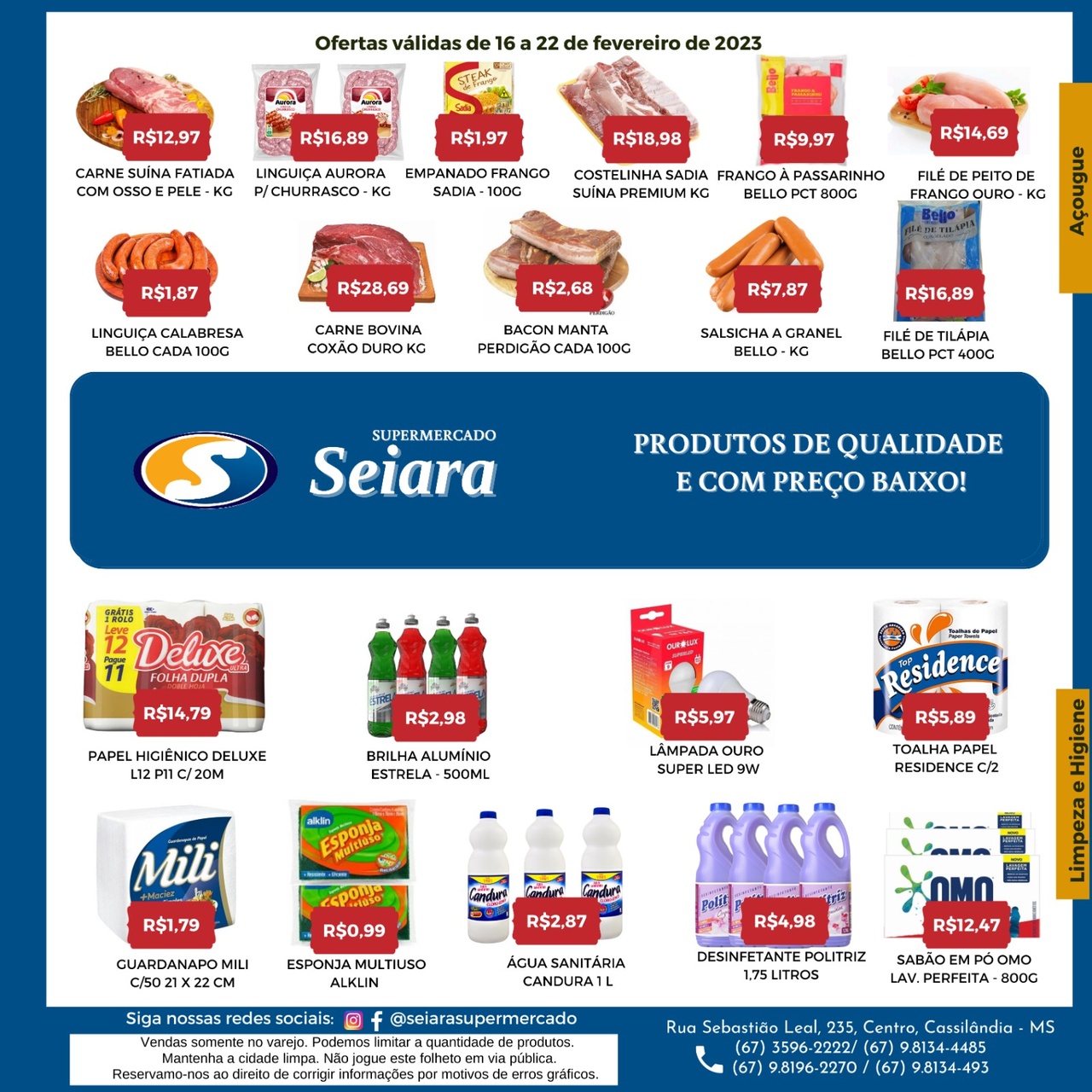 Seiara Supermercado Econ&ocirc;mico: confira as ofertas da semana (16/02 &agrave; 22/02)