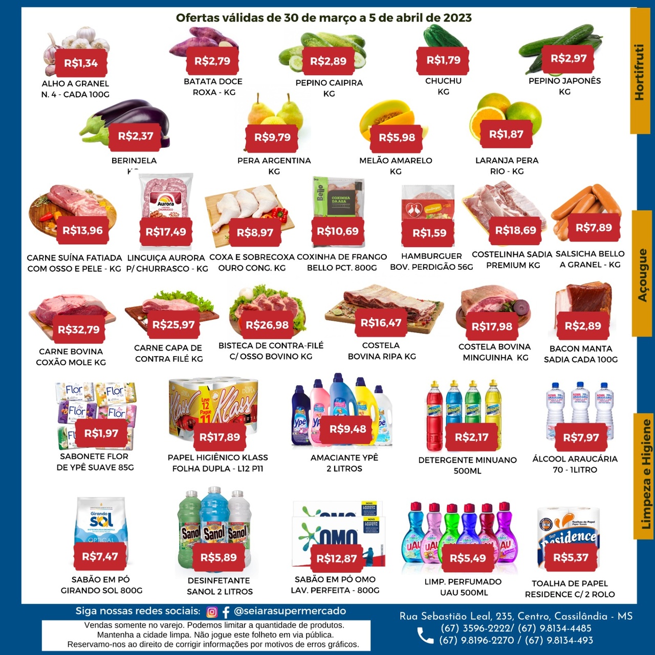 Seiara Supermercado Econ&ocirc;mico: confira as ofertas da semana (30/03 &agrave; 05/04)