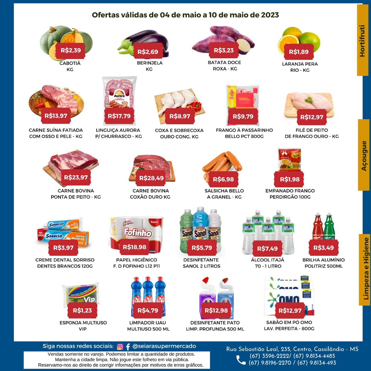 Seiara Supermercado Econ&ocirc;mico: confira as ofertas da semana (04/05 &agrave; 10/05)