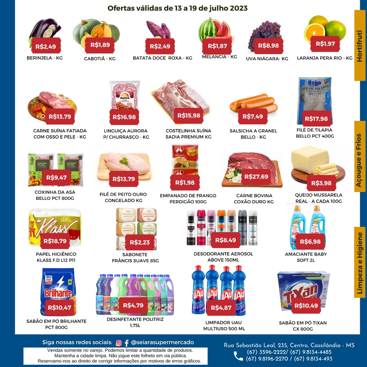 Seiara Supermercado Econ&ocirc;mico: confira as ofertas da semana (13/06 &agrave; 19/07)