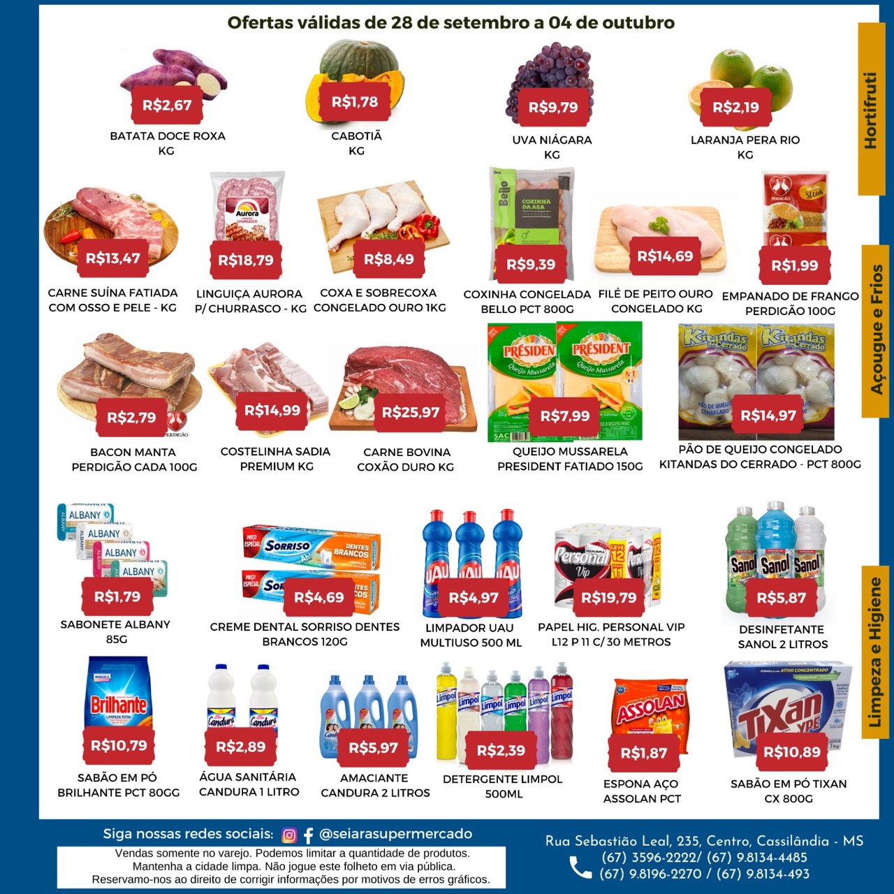 Seiara Supermercado Econ&ocirc;mico: confira as ofertas da semana (28/09 &agrave; 04/10)