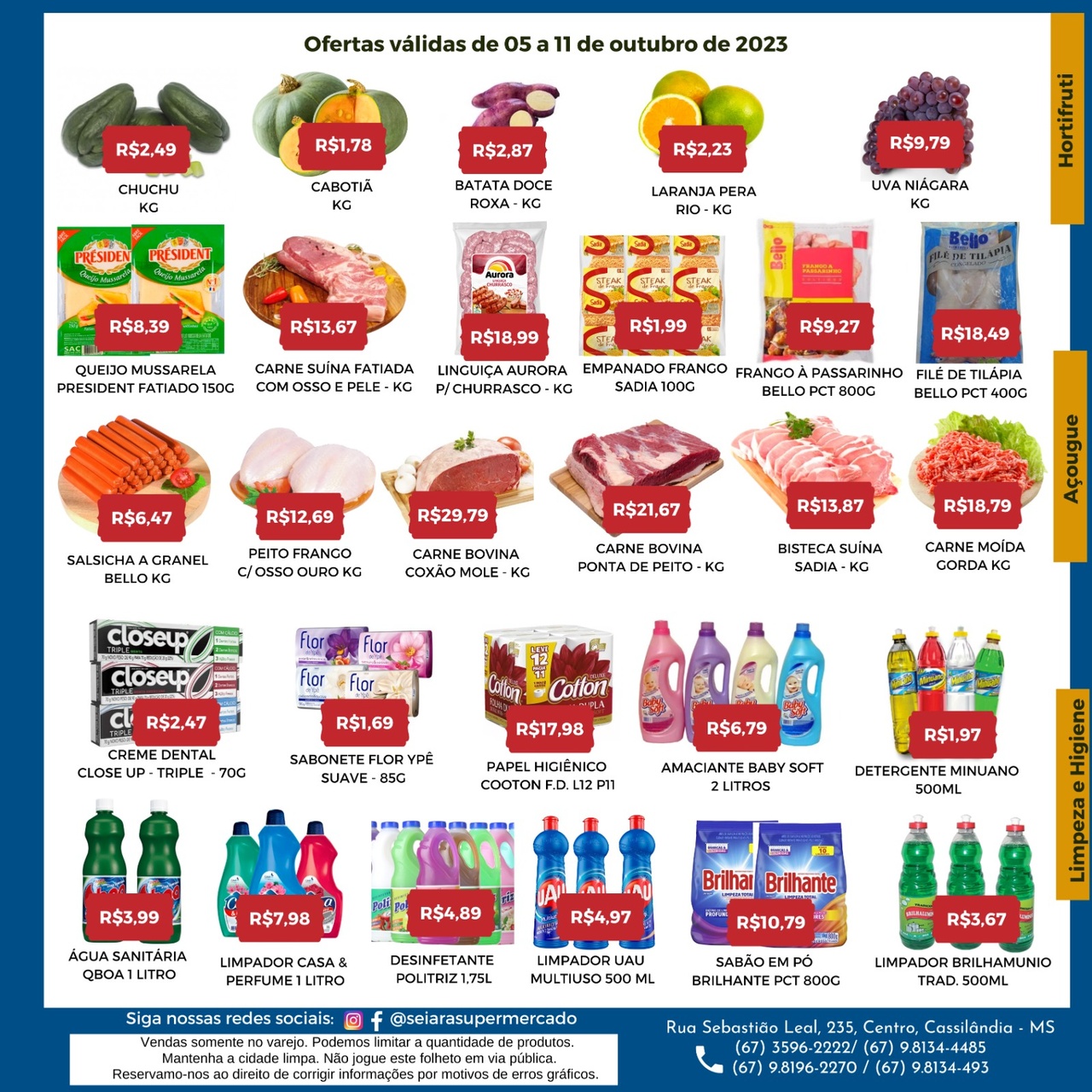 Seiara Supermercado Econ&ocirc;mico: confira as ofertas da semana (05/10 &agrave; 11/10)