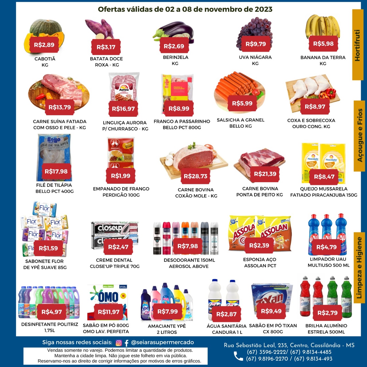 Seiara Supermercado Econ&ocirc;mico abre hoje at&eacute; as 11h00; confira as ofertas