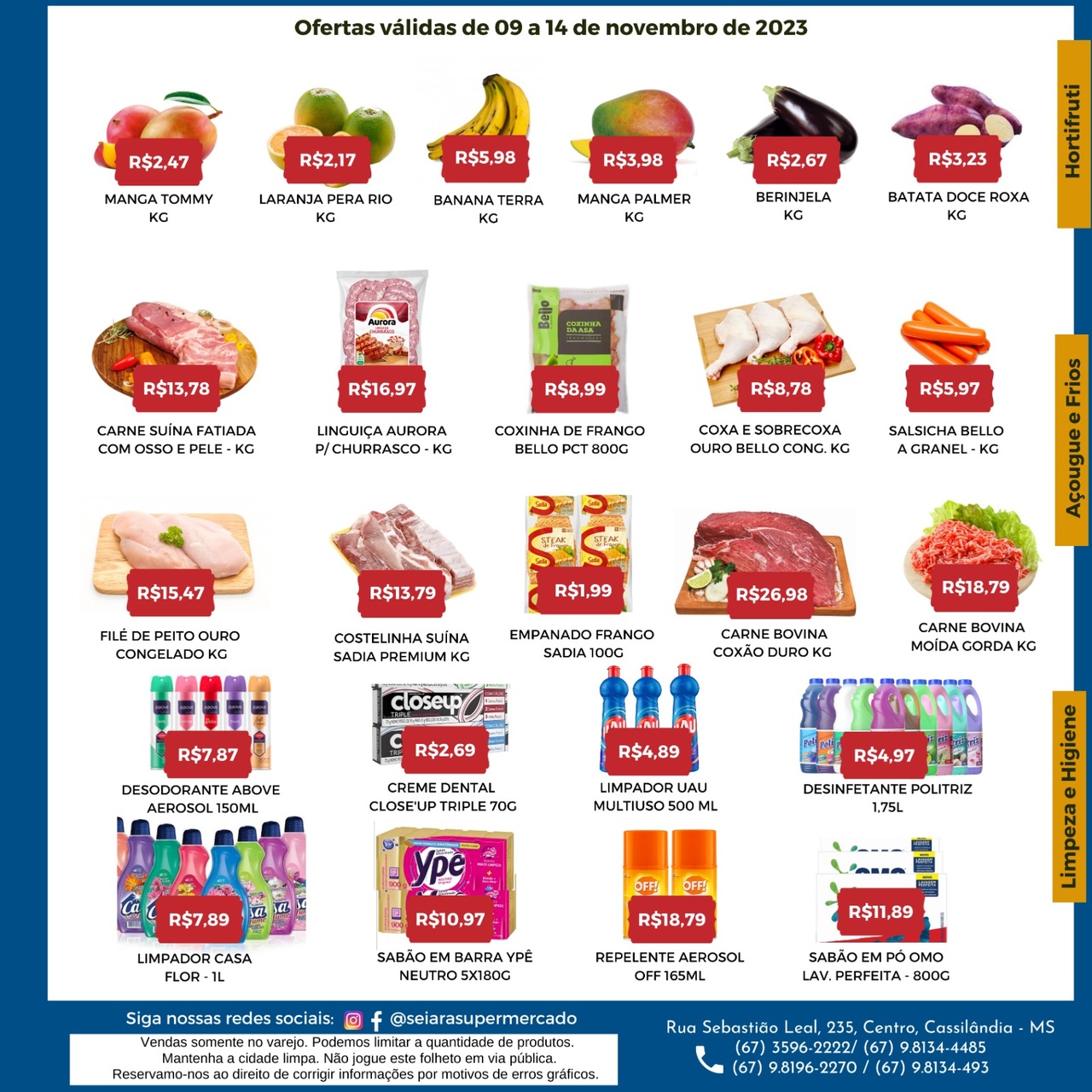 Seiara Supermercado Econ&ocirc;mico: confira as ofertas da semana (09/11 &agrave; 14/11)