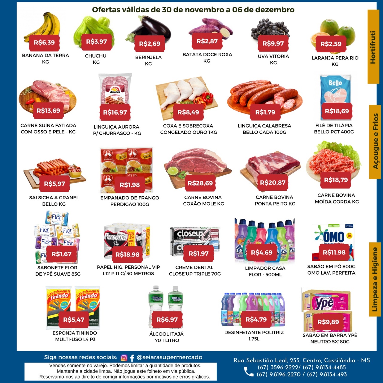 Seiara Supermercado Econ&ocirc;mico: confira as ofertas da semana (30/11 &agrave; 06/12)