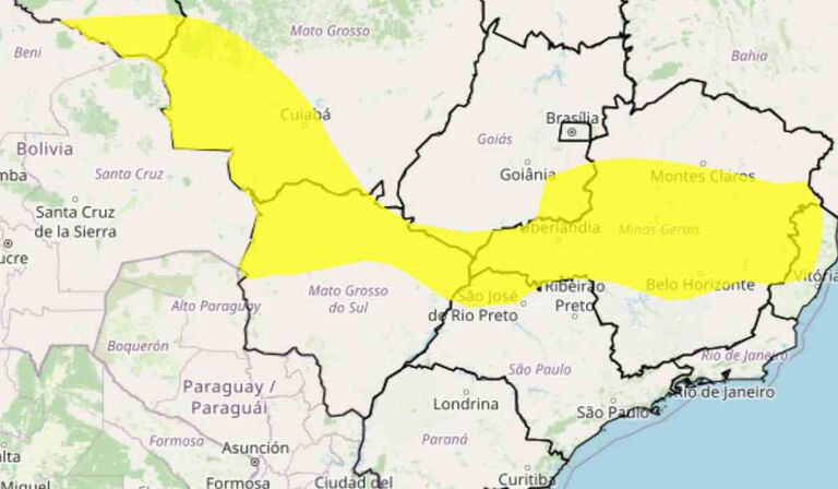 Cassilândia e mais 25 cidades de Mato Grosso do Sul seguem com alerta de tempestades