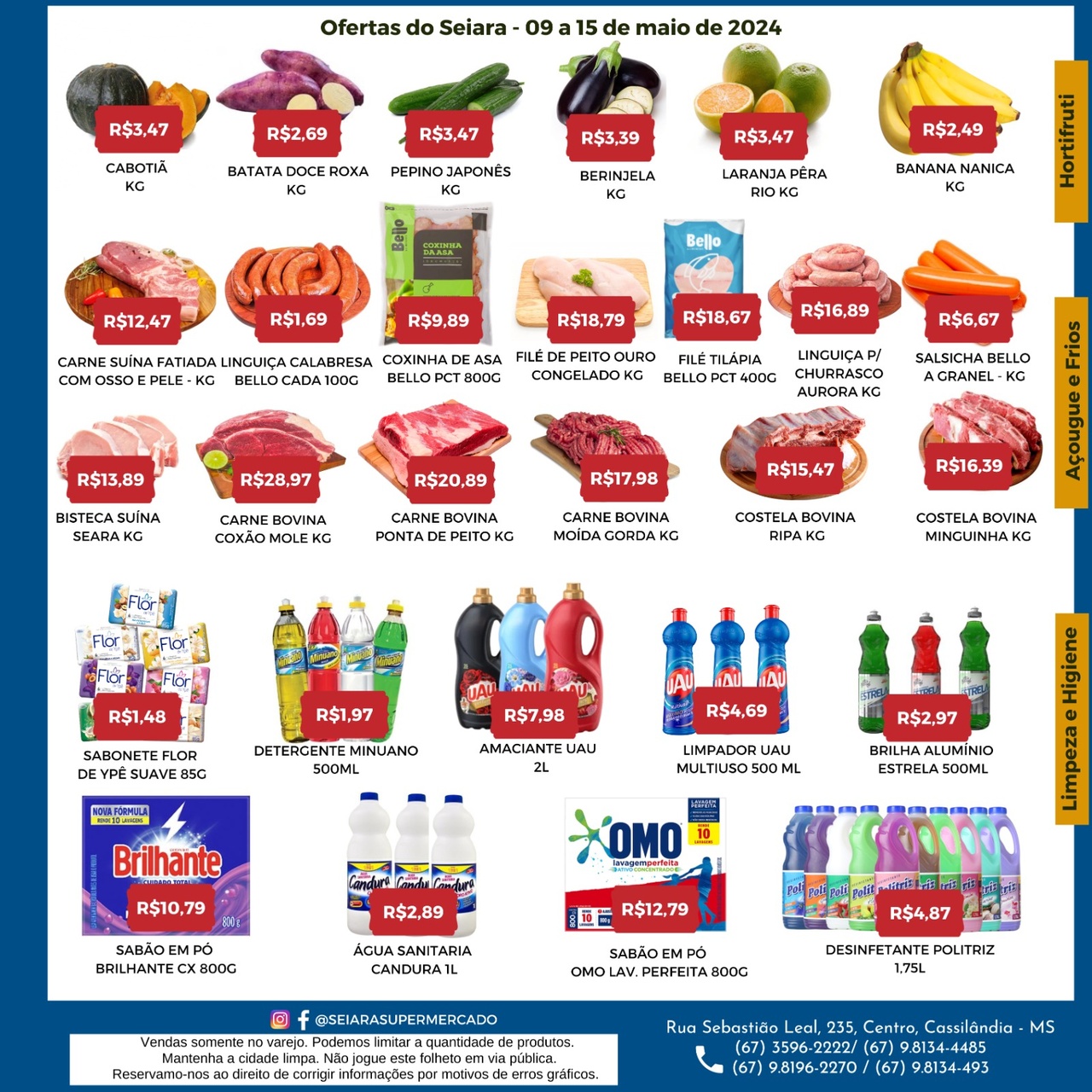 Seiara Supermercado Econ&ocirc;mico: confira as ofertas da semana (09/05 &agrave; 15/05)