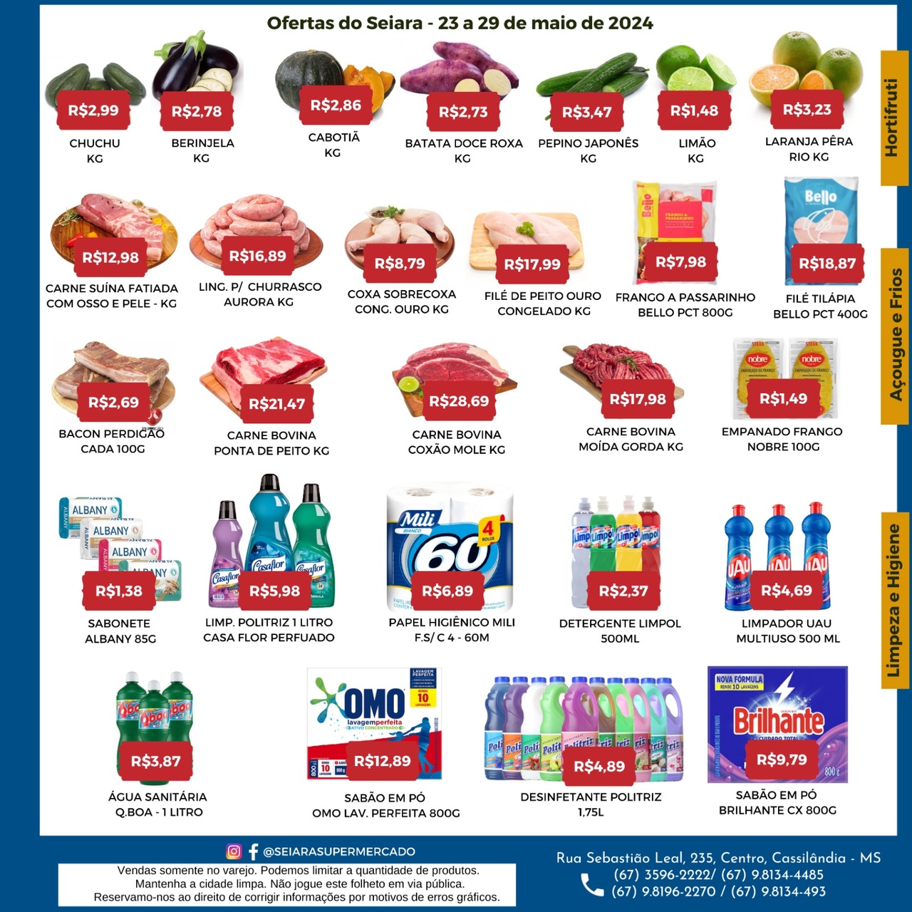 Seiara Supermercado Econ&ocirc;mico: confira as ofertas da semana (23/05 &agrave; 29/05)