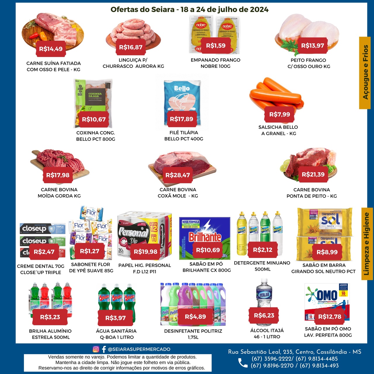 Seiara Supermercado Econ&ocirc;mico: confira as ofertas da semana (18/07 &agrave; 24/07)