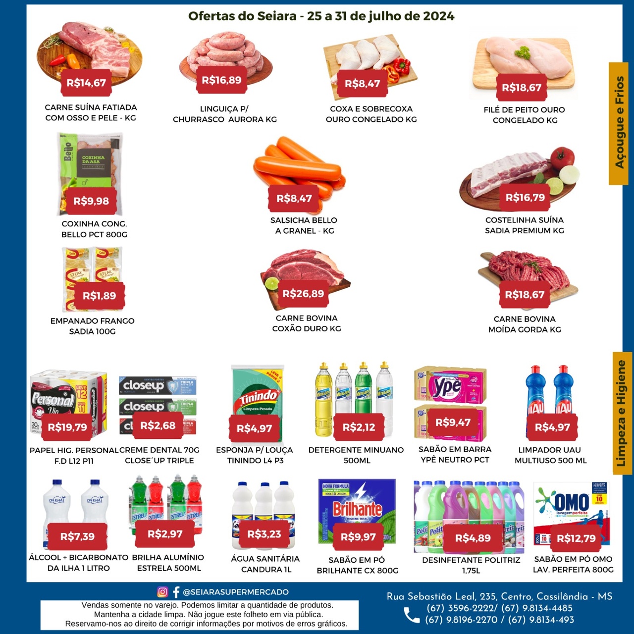 Seiara Supermercado Econ&ocirc;mico: confira as ofertas da semana (25/07 &agrave; 31/07)