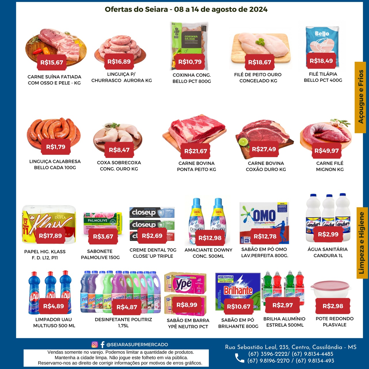 Seiara Supermercado Econ&ocirc;mico: confira as ofertas da semana (08/08 &agrave; 14/08)