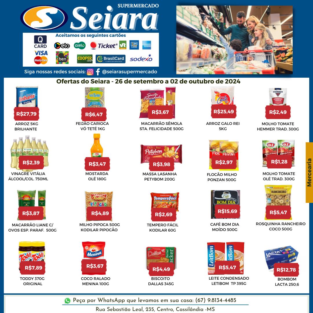 Seiara Supermercado Econômico: confira as ofertas da semana (26/09 à 02/10)