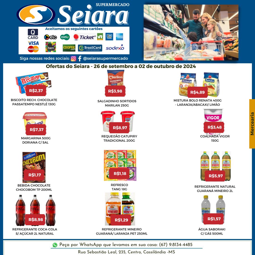 Seiara Supermercado Econômico: confira as ofertas da semana (26/09 à 02/10)