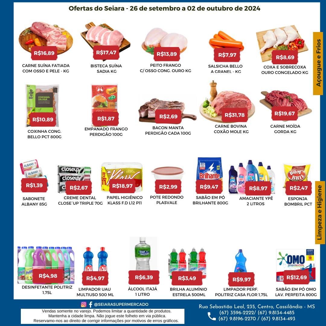 Seiara Supermercado Econômico: confira as ofertas da semana (26/09 à 02/10)