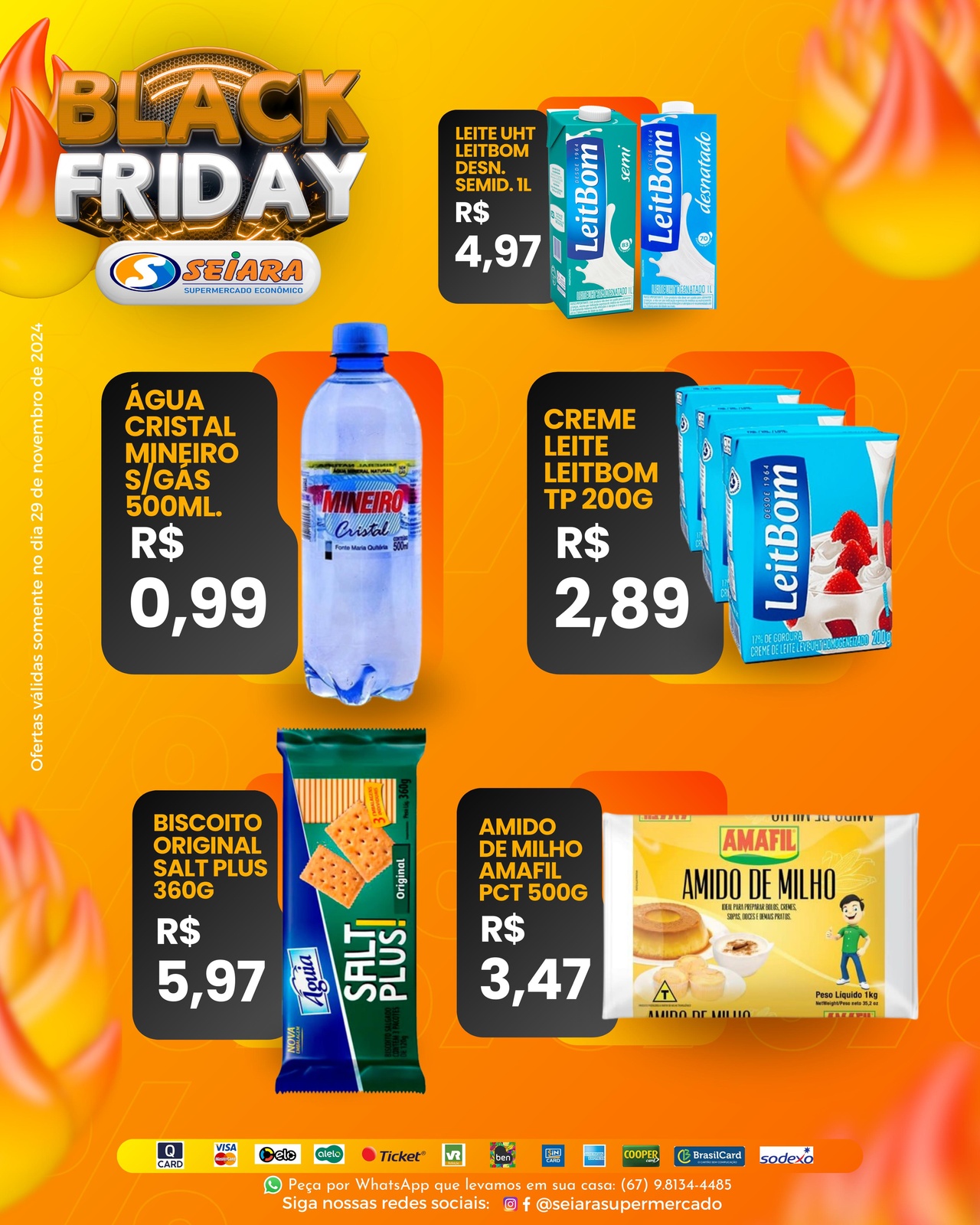 Black Friday Seiara: confira as ofertas imbat&iacute;veis somente hoje, no Seiara Supermercado Econ&ocirc;mico