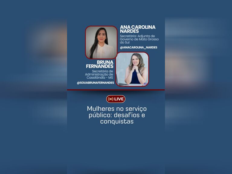Hoje teve live com as Secretarias de Administração de Cassilândia e de Governo de MS  