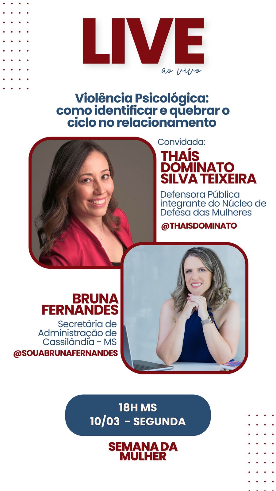 Hoje teve live com as Secretarias de Administração de Cassilândia e de Governo de MS