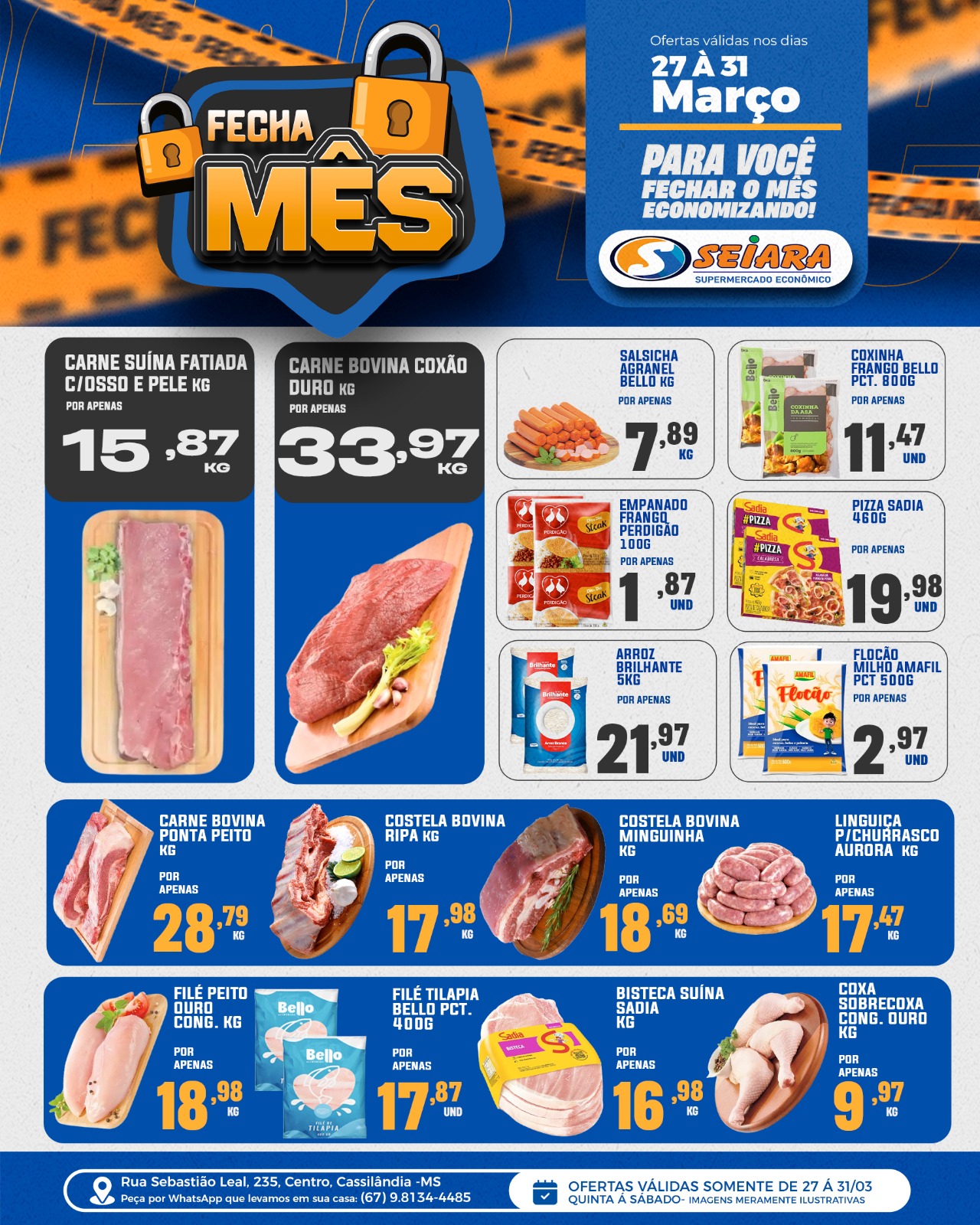 Seiara Supermercado Econ&ocirc;mico: ofertas do Fecha M&ecirc;s Seiara (27/03 &agrave; 31/03)