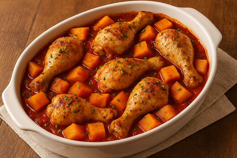 Receita do Dia: coxas assadas com abóbora