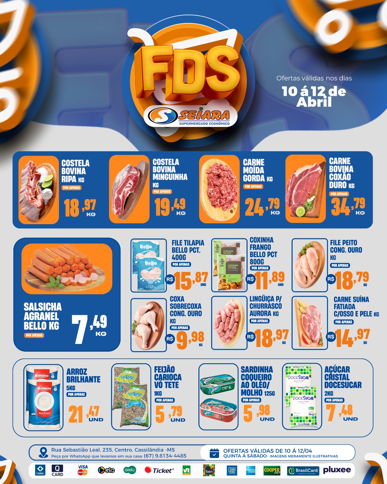 Seiara Supermercado Econ&ocirc;mico: ofertas do final de semana (10 &agrave; 12 de abril)