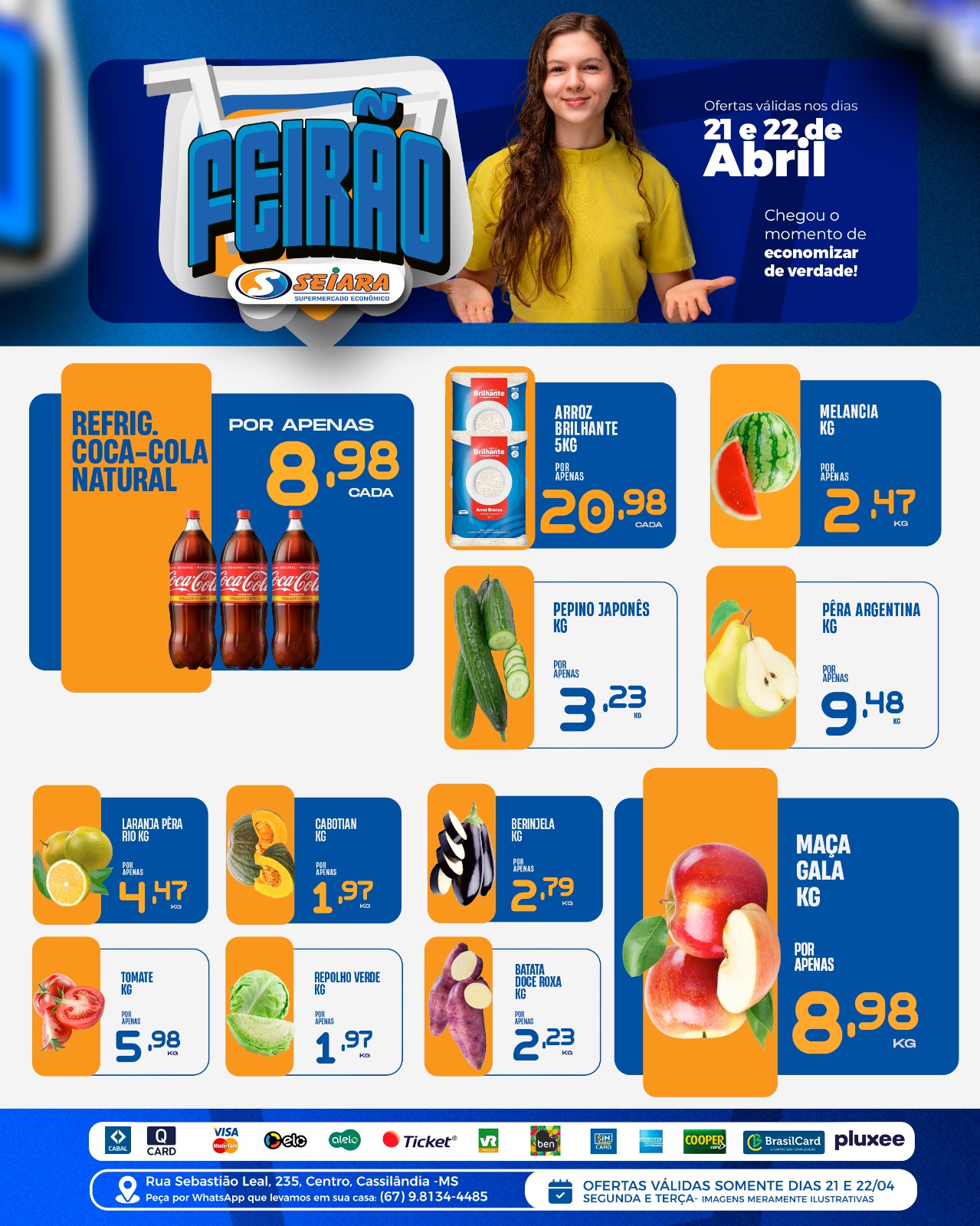 Seiara Supermercado Econ&ocirc;mico: confira as ofertas do Feir&atilde;o Seiara (21 e 22 de abril)