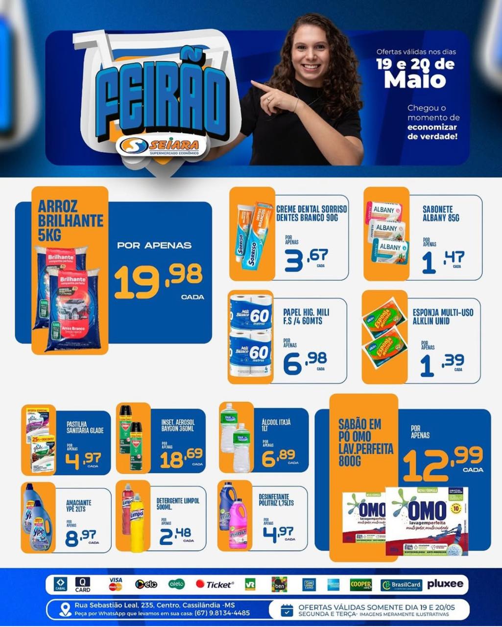 Seiara Supermercado Econ&ocirc;mico: confira as ofertas do Feir&atilde;o Seiara (19 e 20 de maio)