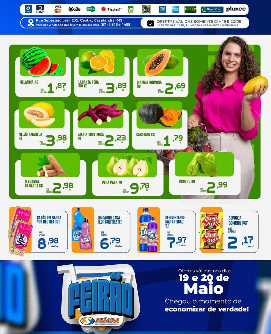 Seiara Supermercado Econ&ocirc;mico: confira as ofertas do Feir&atilde;o Seiara (19 e 20 de maio)