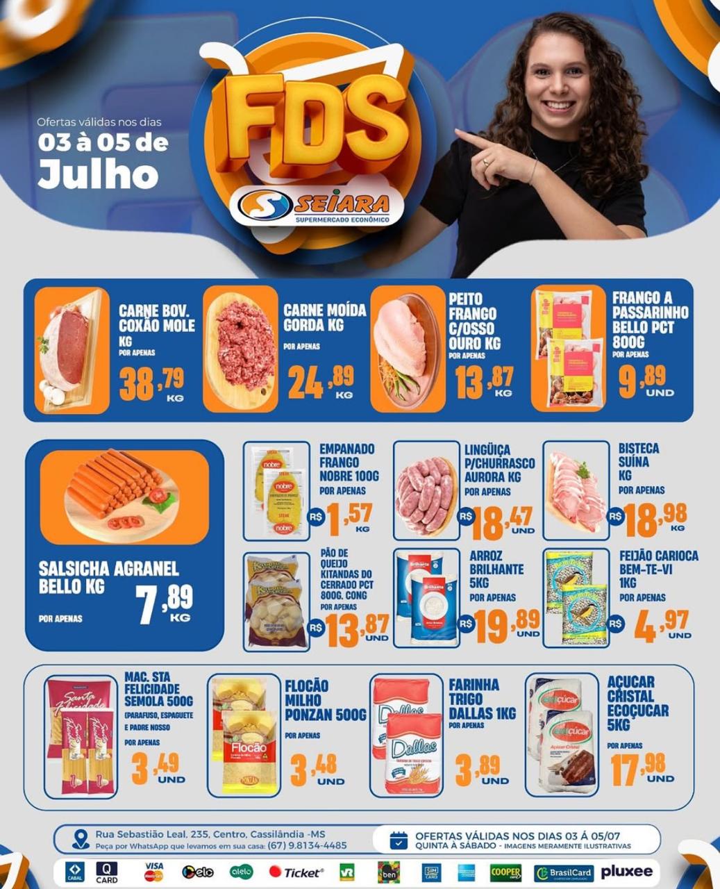 Seiara Supermercado Econ&ocirc;mico: ofertas do final de semana (03 &agrave; 05 de julho)