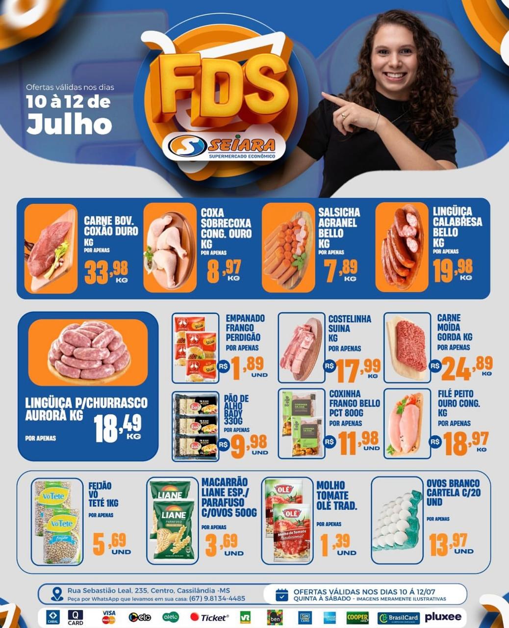 Seiara Supermercado Econômico: ofertas do final de semana (10 à 12 de julho)