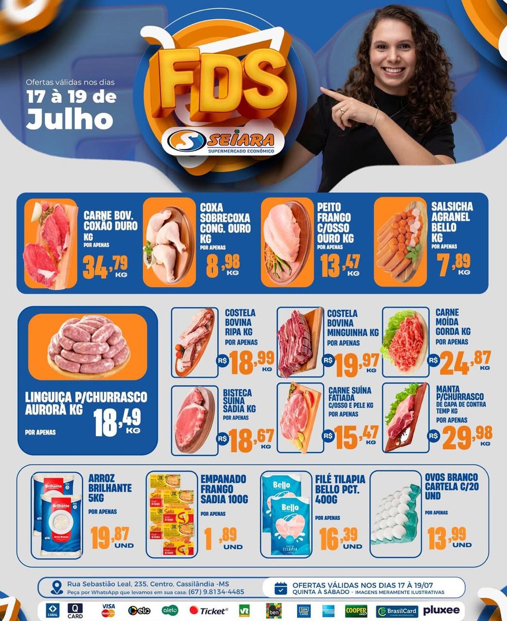 Seiara Supermercado Econ&ocirc;mico: ofertas do final de semana (17 &agrave; 19 de julho)