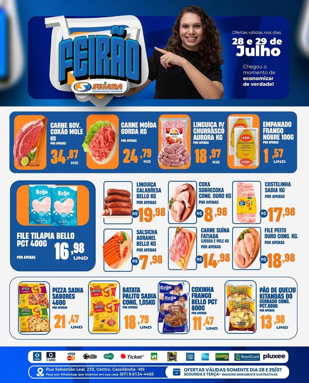 Seiara Supermercado Econ&ocirc;mico: confira as ofertas do Feir&atilde;o Seiara (28 e 29 de julho)