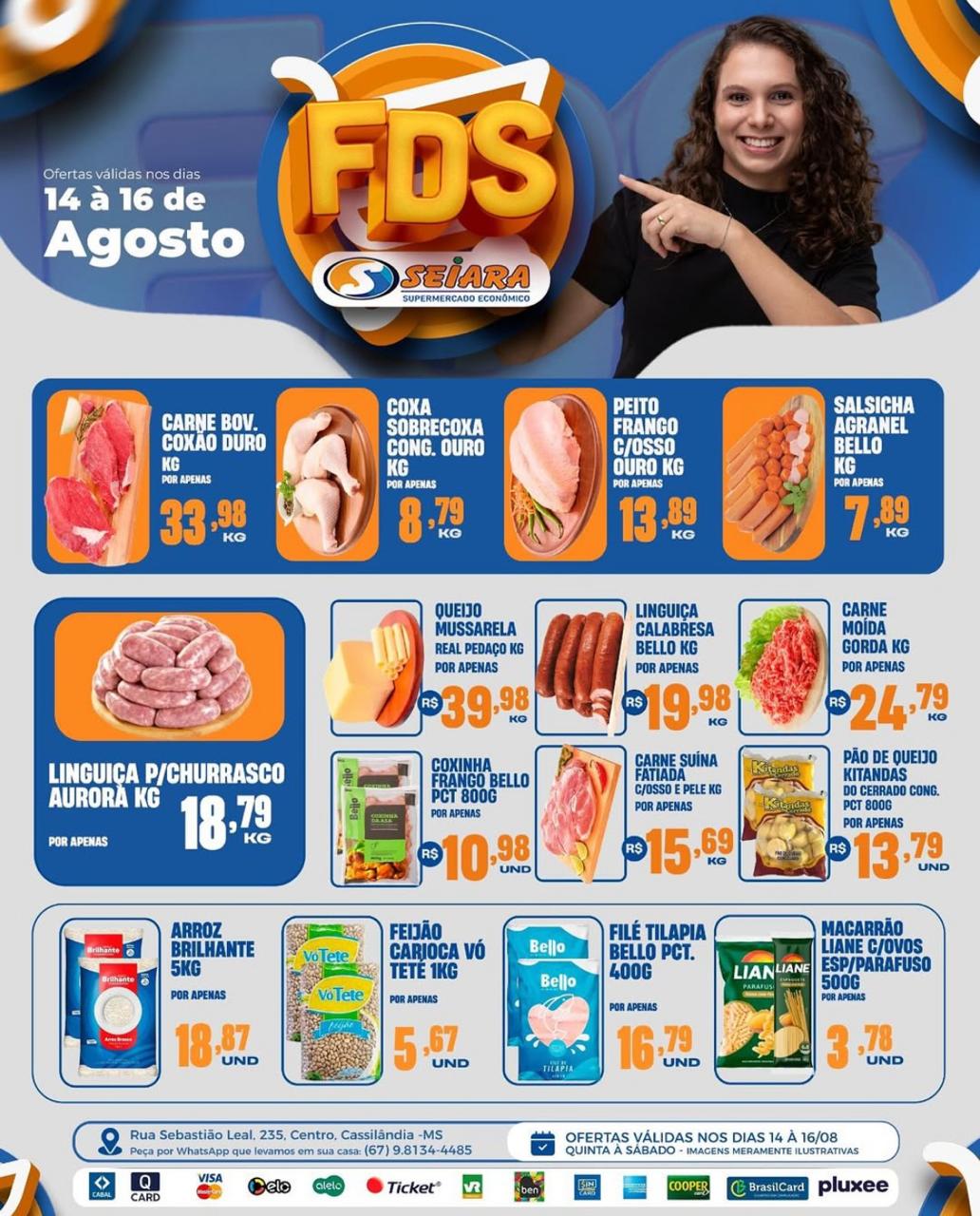 Seiara Supermercado Econ&ocirc;mico: ofertas do final de semana (14 &agrave; 16 de agosto)