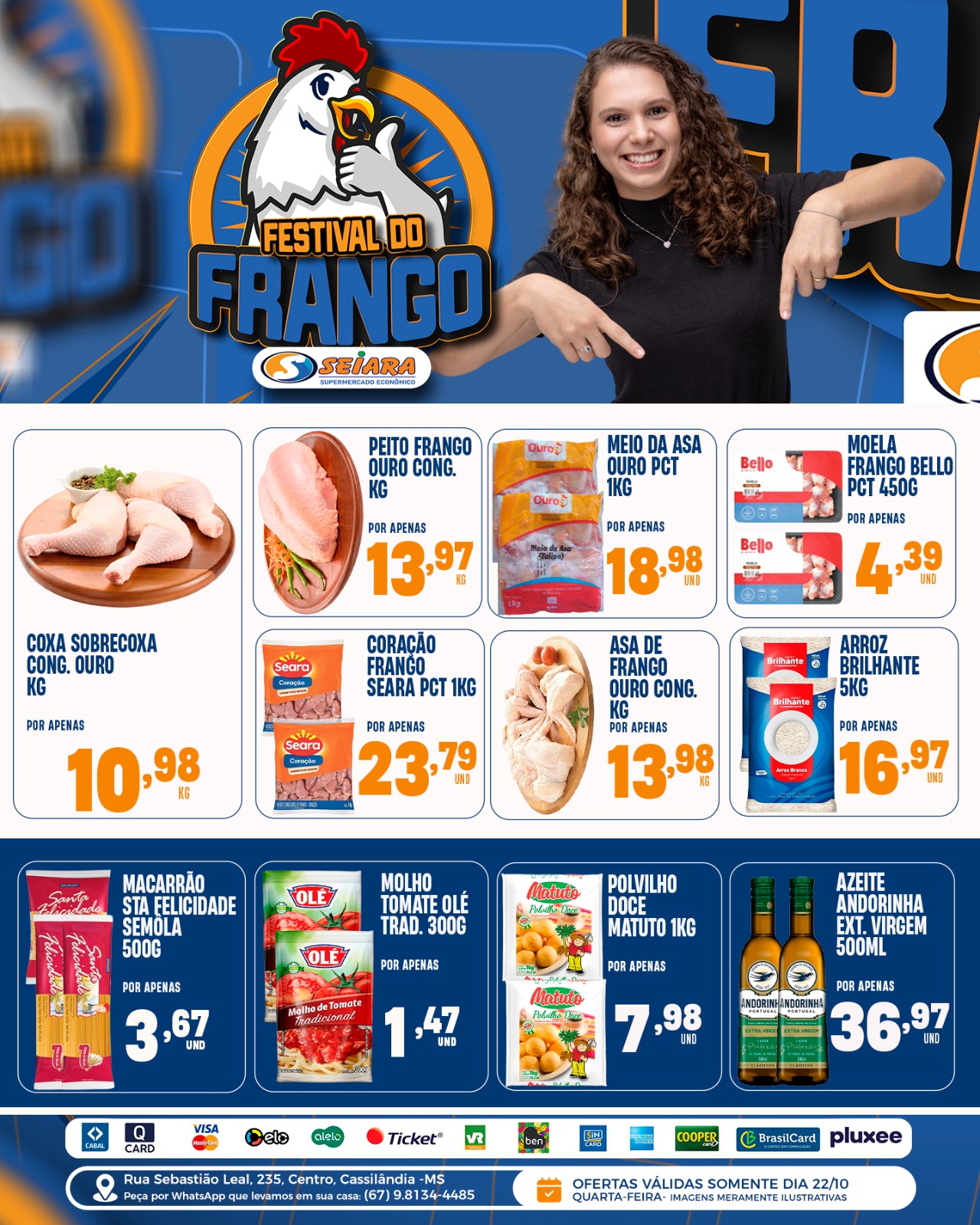 Seiara Supermercado Econ&ocirc;mico: nesta quarta-feira tem Festival do Frango