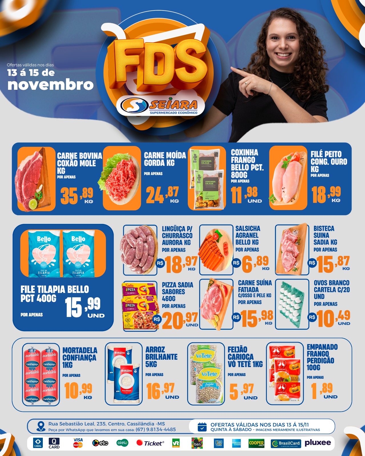 Seiara Supermercado Econ&ocirc;mico: ofertas do Final de Semana (13 &agrave; 15 de novembro)