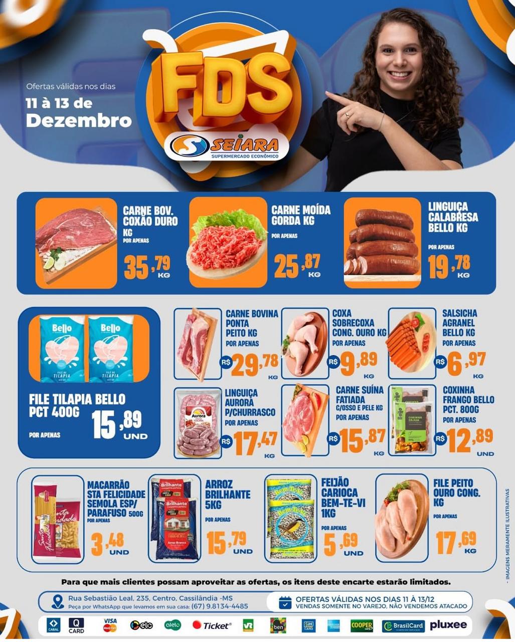 Seiara Supermercado Econ&ocirc;mico: ofertas do Final de Semana (11 &agrave; 13 de dezembro)