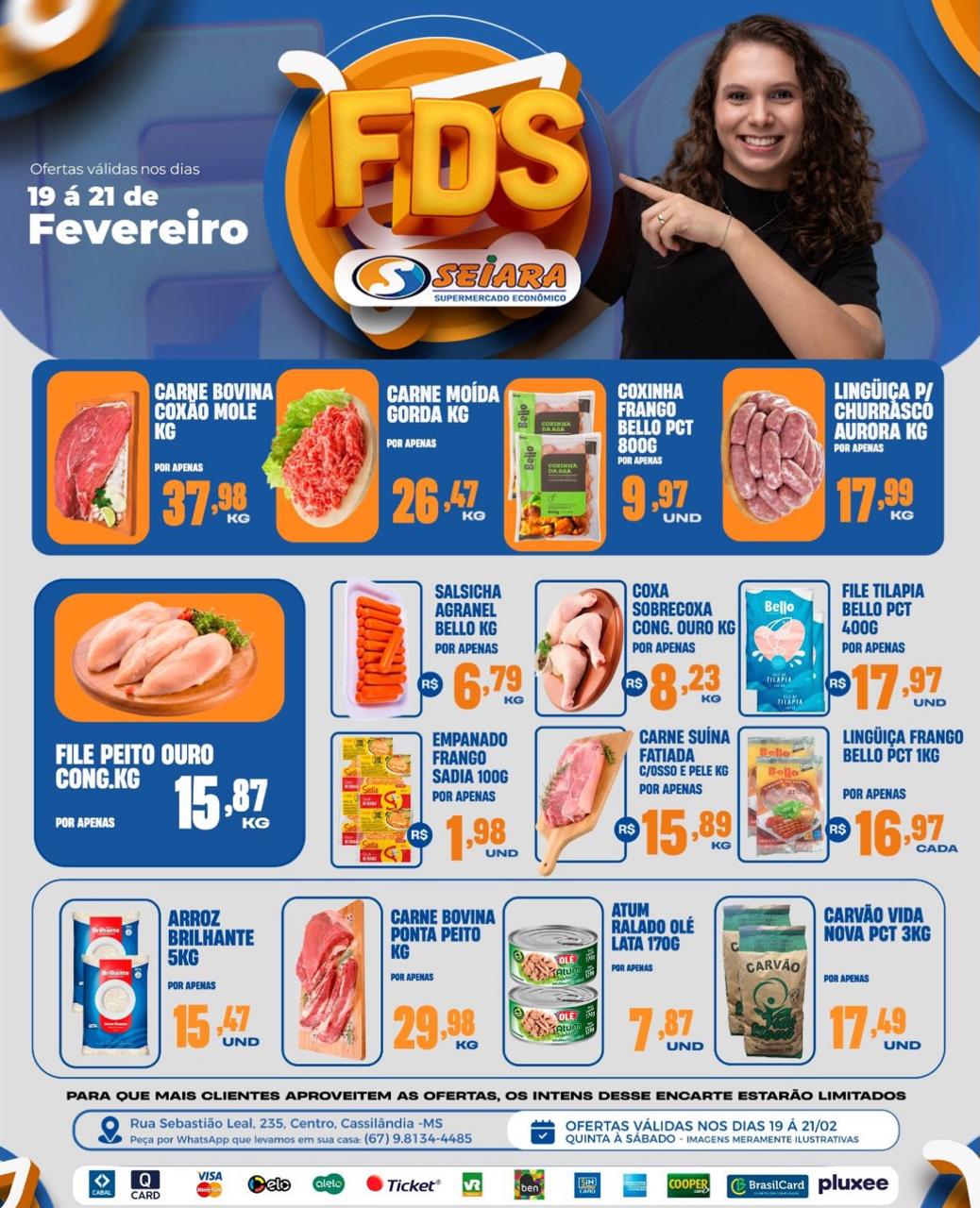 Seiara Supermercado Econ&ocirc;mico: ofertas do Final de Semana (19 &agrave; 21 de fevereiro)