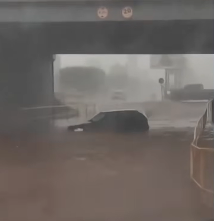 Tempestade de granizo e chuva de 100 mil&iacute;metros causam alagamentos em Chapad&atilde;o do Sul