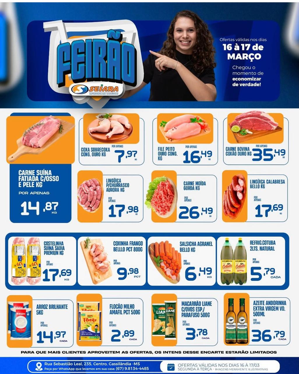 Seiara Supermercado Econ&ocirc;mico: confira as ofertas do "Feir&atilde;o Seiara" (16 e 17 de mar&ccedil;o)