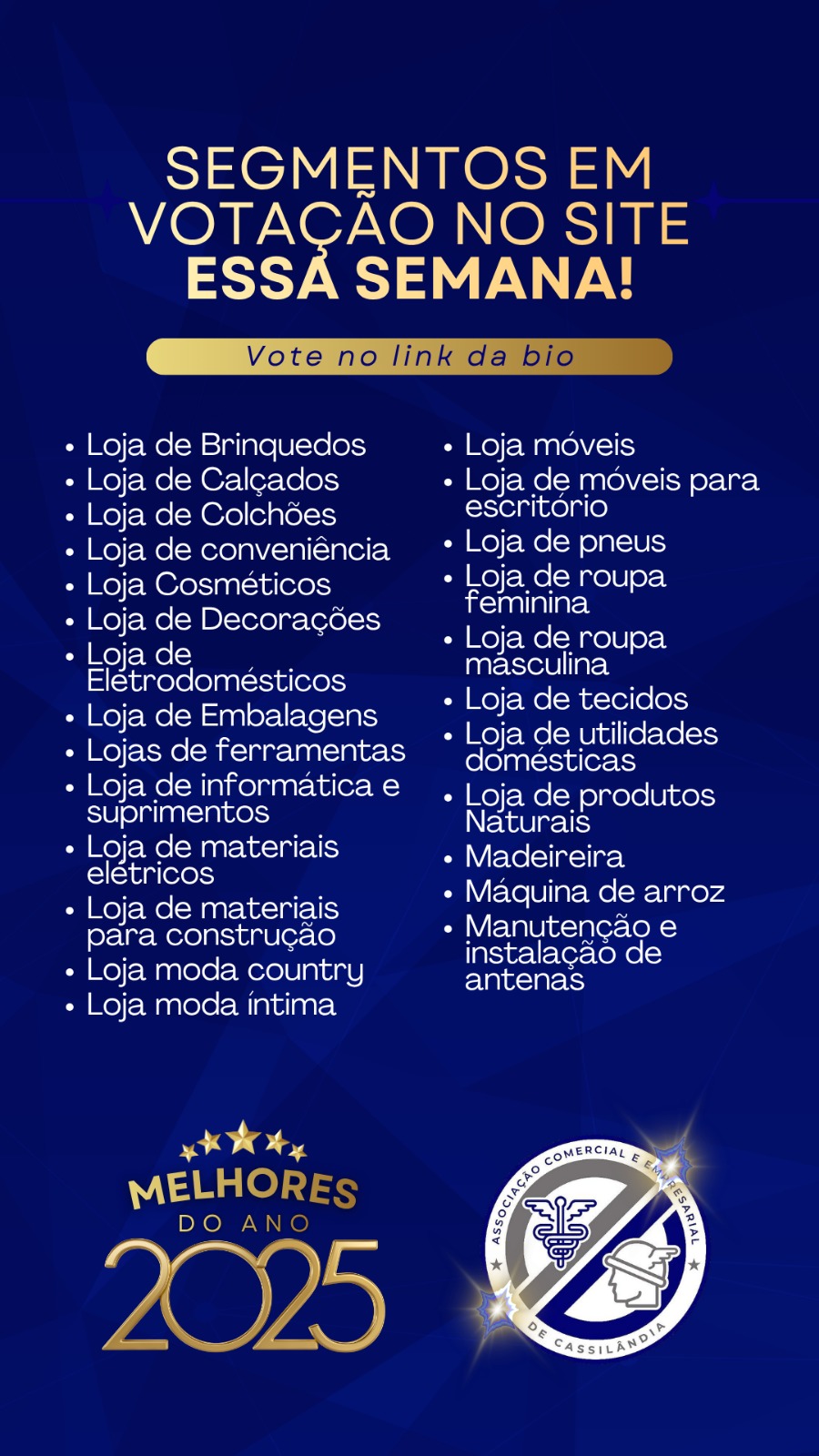 Melhores do Ano 2025: ACEC inicia vota&ccedil;&atilde;o online da 5&ordf; semana; participe