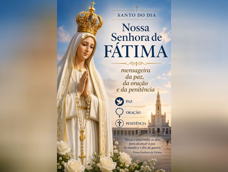 Santo do Dia - Nossa Senhora de Fátima: mensageira da paz, da oração e da penitência