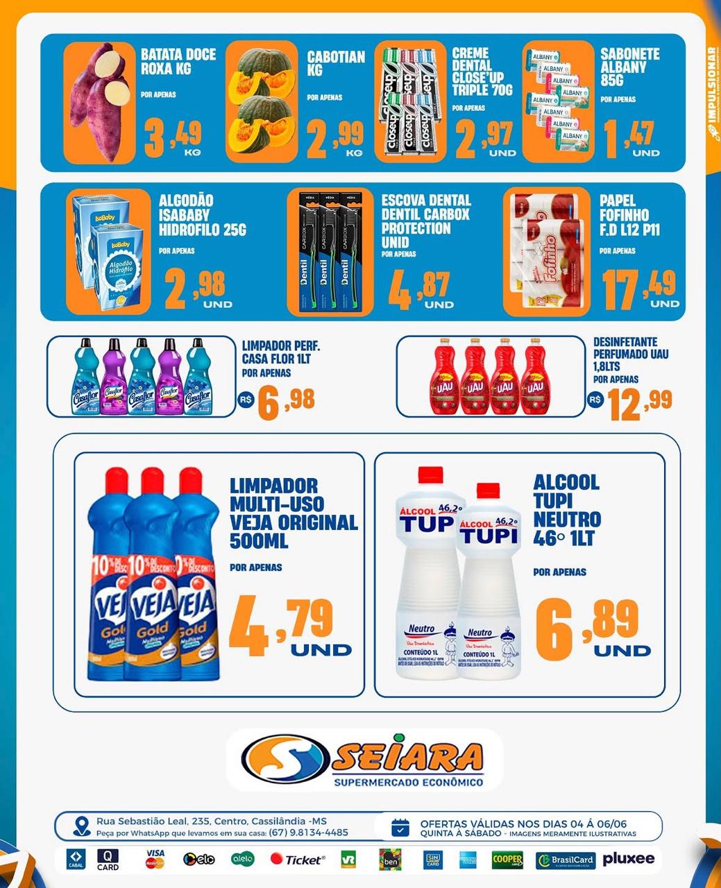 Seiara Supermercado Econ&ocirc;mico: confira as ofertas do "Abre M&ecirc;s" (04/06 e 06/06)
