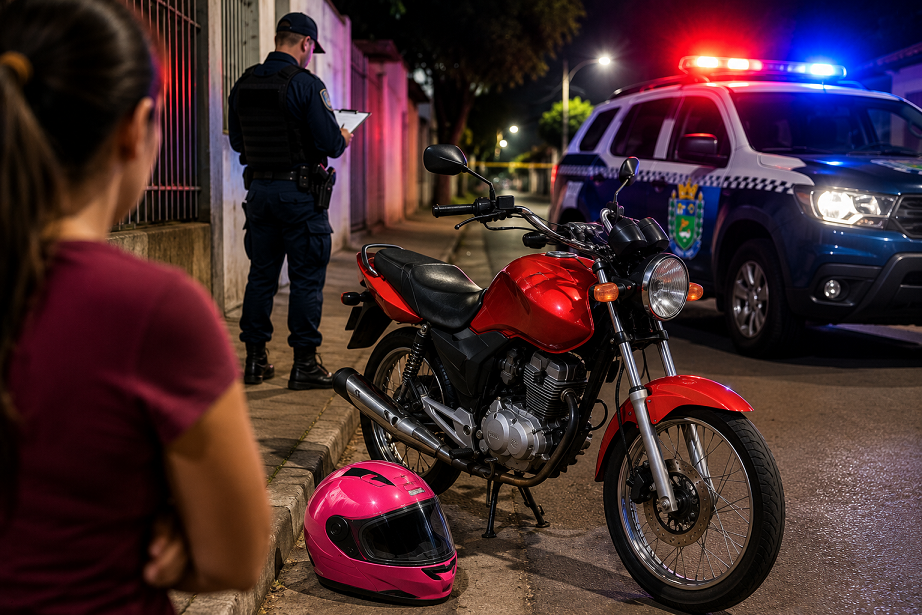 Conhecido da família subtrai motocicleta e capacete rosa na Vila Izanópolis