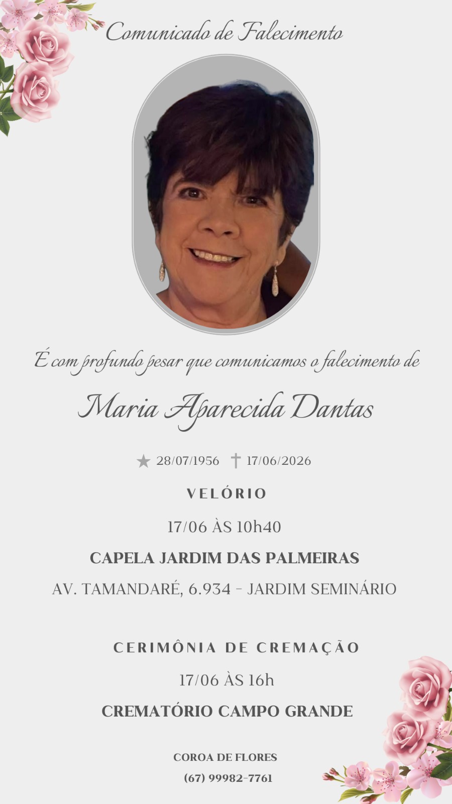 Fotogaleria: morre Maria Aparecida Dantas