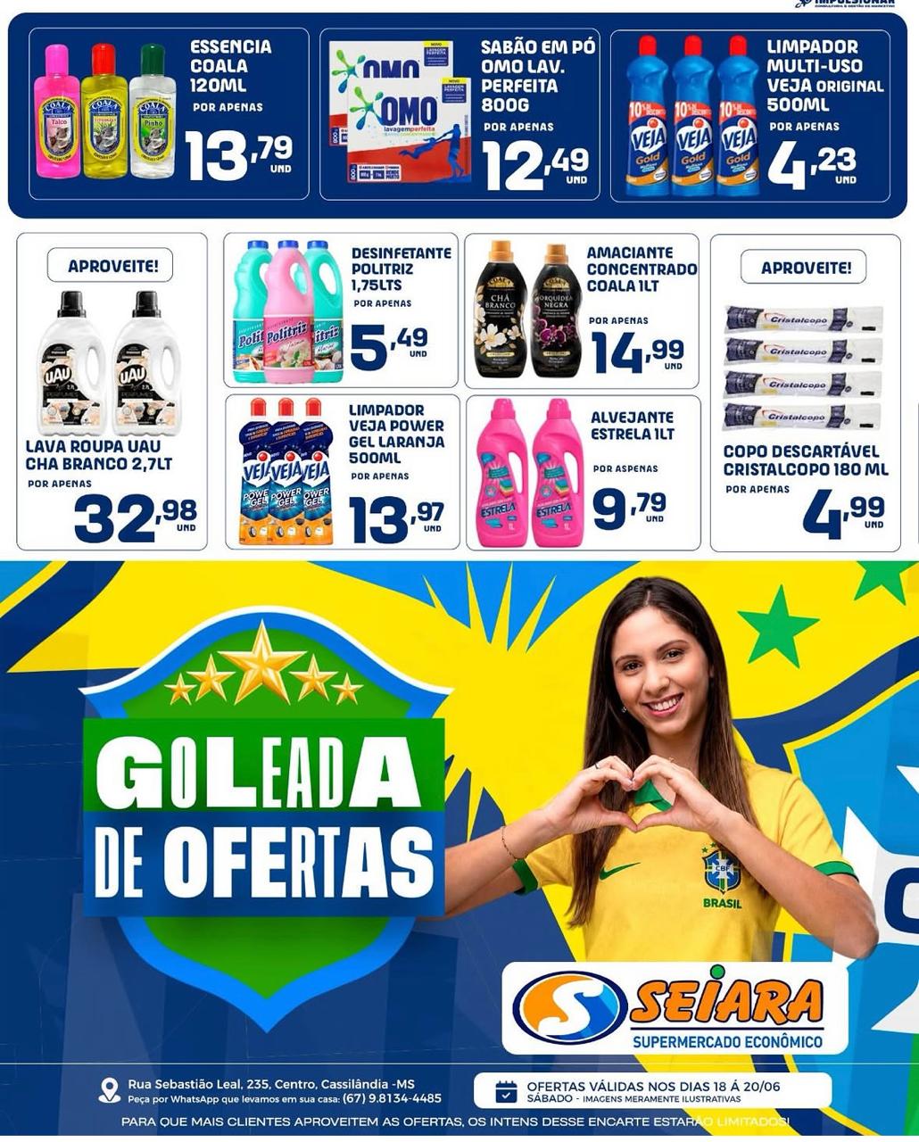 Seiara Supermercado Econômico: confira a "Goleada de Ofertas Seiara" (18/06 e 20/06)