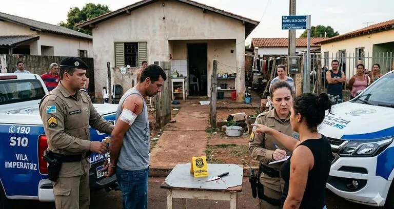 Discuss&atilde;o motivada por ci&uacute;mes termina em agress&atilde;o e ferimento por faca na Vila Pernambuco