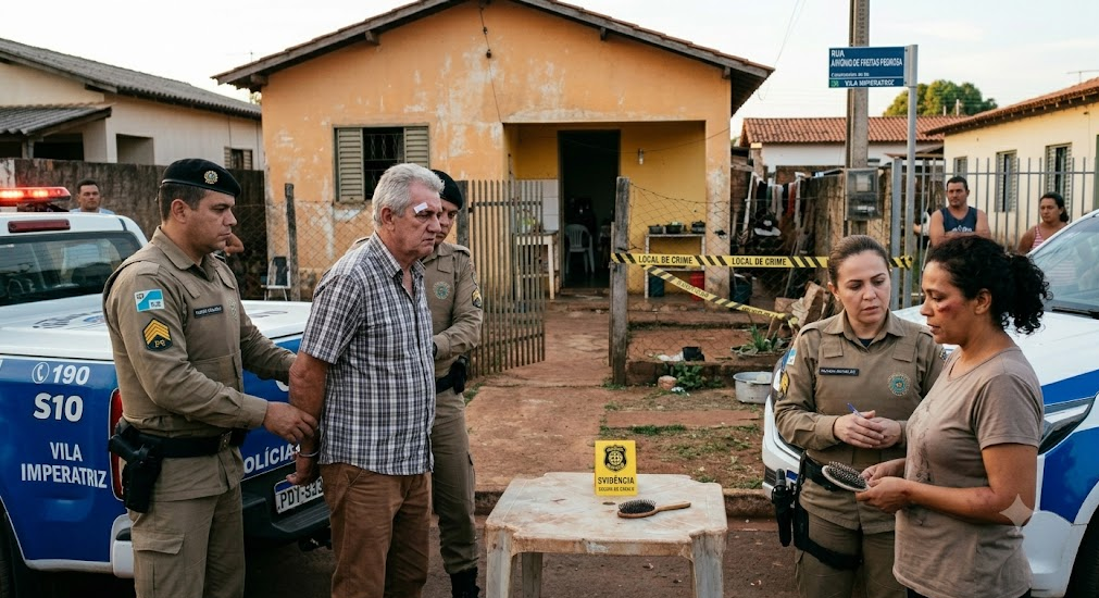 Homem de 69 anos &eacute; preso em flagrante ap&oacute;s agredir esposa