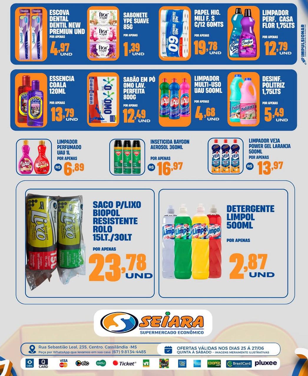 Seiara Supermercado Econ&ocirc;mico: ofertas do Final de Semana (25 &agrave; 27 de junho)